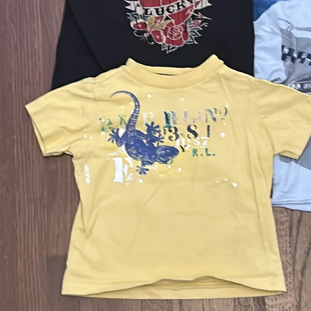 Lot of 6 Designer Baby Boy T-Shirts 6-12 Months Polo, Lucky, EUC - Picture 3 of 9